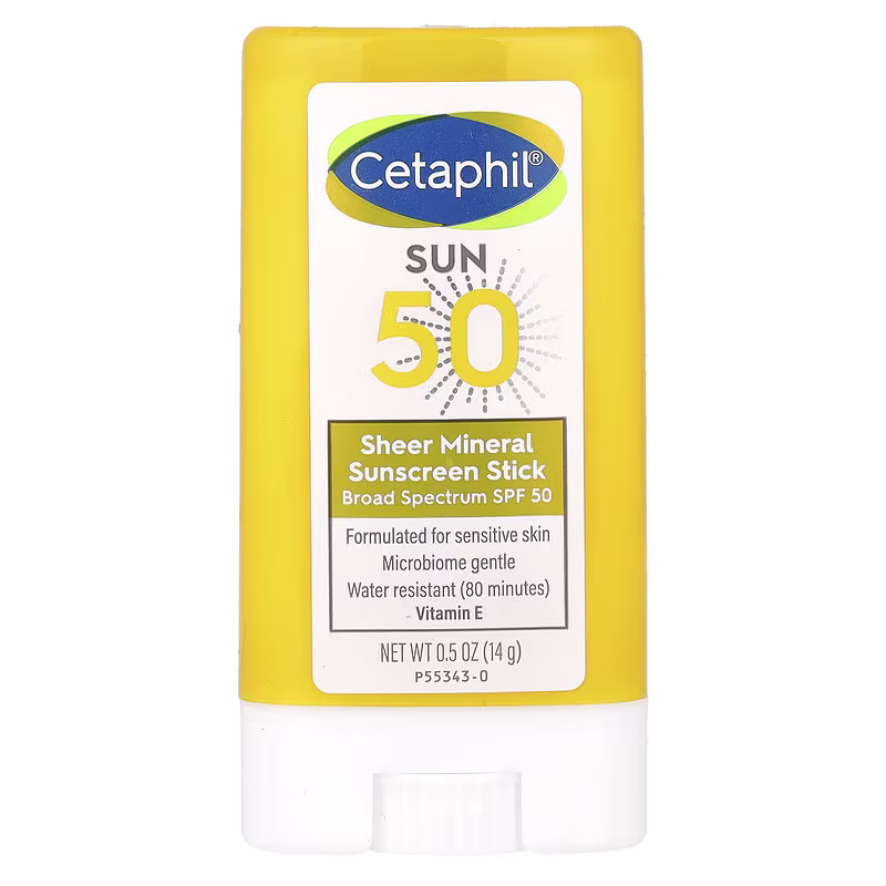 Cetaphil, Sheer Mineral Sunscreen Stick, SPF 50, 0.5 oz (14 g) Cetaphil, Sheer Mineral Sunscreen Stick, SPF 50, 0.5 oz (14 g)