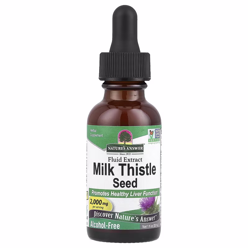 Nature's Answer, Milk Thistle Seed, Fluid Extract, Alcohol-Free, 2,000 mg, 1 fl oz (30 ml)