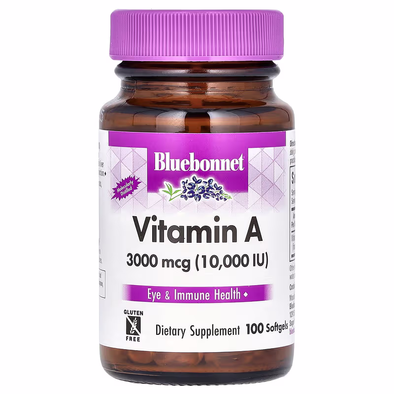 Bluebonnet Nutrition, Vitamin A, 3,000 mcg (10,000 IU), 100 Softgels