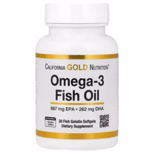 California Gold Nutrition, Omega-3 Fish Oil, 30 Fish Gelatin Softgels (1,250 mg per Softgel) California Gold Nutrition, Omega-3 Fish Oil, 30 Fish Gelatin Softgels (1,250 mg per Softgel)